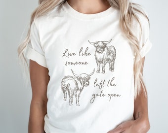 Highland Cow Shirt Highland Cow Tshirt Cow Shirt Cow Gifts For Cow Lovers Cow Tshirt Farming Shirt Farmer Shirt Fluffy Cow Shirt Cute Cow