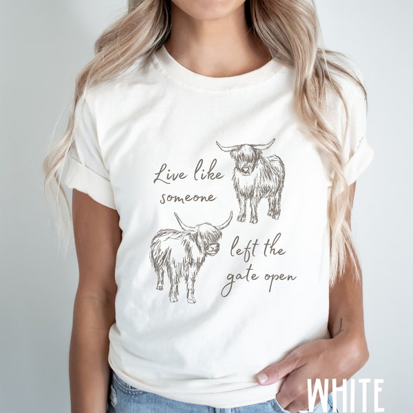 Highland Cow Shirt Highland Cow Tshirt Cow Shirt Cow Gifts For Cow Lovers Cow Tshirt Farming Shirt Farmer Shirt Fluffy Cow Shirt Cute Cow