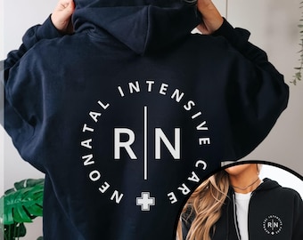 NICU Nurse Zip Up Hoodie, NICU Full Zip Hooded Sweatshirt, Gift for New Nurse Graduate, NICU Jacket, Neonatal Icu Shirt For Work, Lpn, Rn
