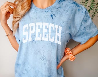 Speech Therapy Tie Dye Comfort Colors Shirt, SLP Tshirt, Speech Pathology, Speech Pathologist Tee, Speech Therapist, SLP Shirt, SLP Gifts