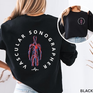 Vascular Sonographer Sweatshirt, Vascular Sonographer Crewneck Sweater, Vascular  Shirt, Sonography Gift, Ultrasound Tech Gifts