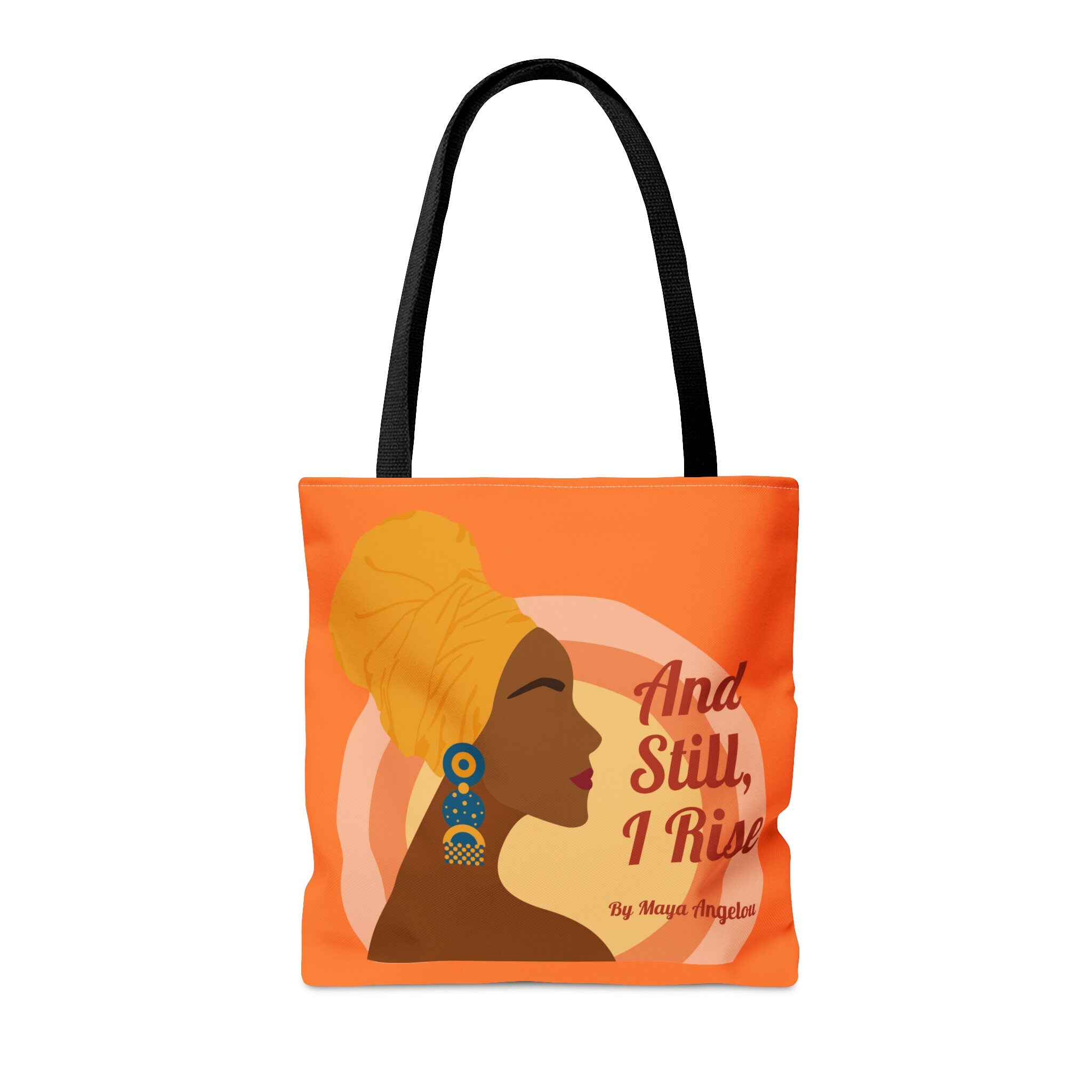 I Rise Tote Bag Maya Angelou Inspired Tote Empowering Quote Carry All Etsy