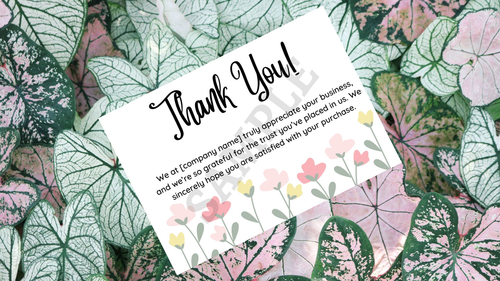 Editable Printable Thank You Card Small Business Thank You - Etsy