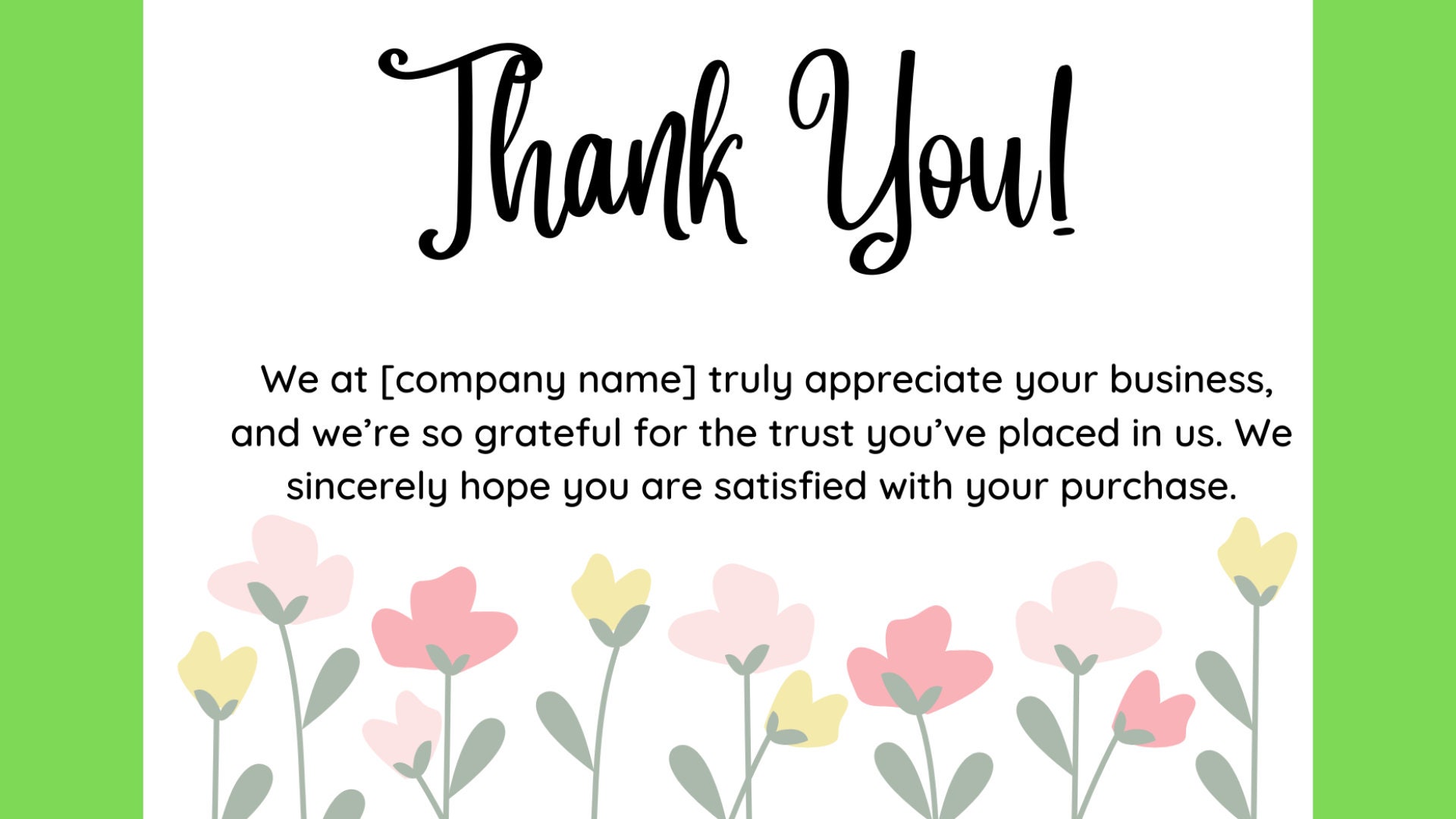 Editable Printable Thank You Card Small Business Thank You - Etsy