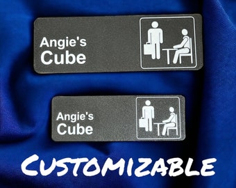 Personalized "The Office" Cubicle Sign – Custom Workspace Nameplate