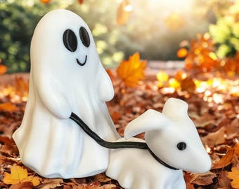 Adorable 3D Printed Ghost Walking Ghost Dog – Veteran-Owned • Ships in 1–3 Days -  Mini Version of the Viral Sensation!