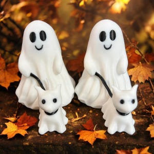 Adorable 3D Printed Ghost Walking Ghost Cat – Mini Version of the Viral Sensation!