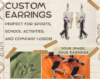 Wear Your Moment | Custom Acrylic Photo Earrings | Sports, School, Business