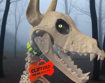 Personalized Skeleton Dog Tag – Oversized 3D Printed Pet Name Tag
