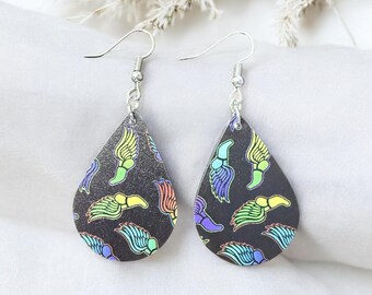 Track & Field Winged Shoe Earrings – Lightweight Dangles