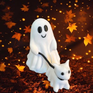 Adorable 3D Printed Ghost Walking Ghost Cat – Mini Version of the Viral Sensation!