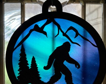 Bigfoot in the Hills - Handcrafted Wooden and Acrylic Suncatchers – FREE & QUICK Ship