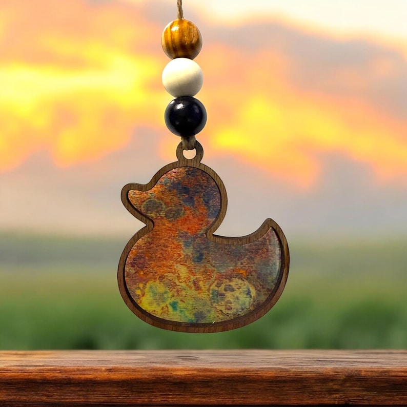 Rubber Duck Car Charm – Oil Slick Acrylic, Jeep Ducking Gift - Etsy