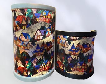 Winter Village Nightlight – Two Size Options - Cozy Illuminated Scene | Includes Nightlight & Bulb