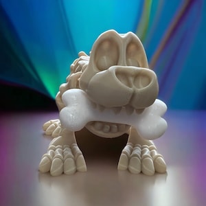 The Flexy Skeleton Dog - Parent and Puppy Sized Options Custom 3D Printed |Veteran-Owned • Ships in 1–3 Days