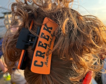 School, Company, Band, Club, Sport, Team Hair Custom Clip: Personalized 4.1" or 2"  Accessory