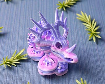 Styracosaurus Skeleton 3D Print – Prehistoric Dino Decor with Optional Base