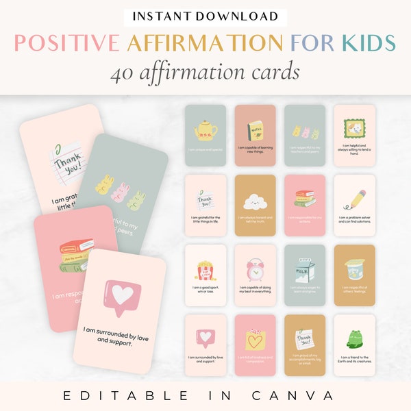 Affirmation Cards For Kids, Positive Affirmation For Kindergarten, Back To School, Affirmation Cards, Kids Affirmations, Lunch Box Notes