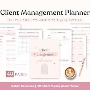 Client Management Business Planner, Client Tracker, Client Management Planner, Client Organizer, Project Management, Printable Planner