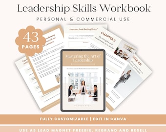 Cahier d'exercices pour le coaching sur l'état d'esprit du leadership, feuilles de travail pour le coaching, boîtes à outils de coaching Done for you, planificateur de réussite, développement du leadership, outil de coaching