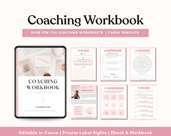 Cahier d'exercices de coaching de vie, modèle Canva, outils de coaching (téléchargement numérique)