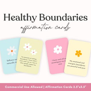 Carte di Affermazione, per l'Empowerment Emotivo, Confini Sani, Carte Motivazionali, Carte di Positività, Mazzo di Affermazioni di Mindfulness