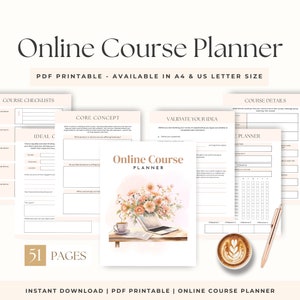 Online Course Planner, Passive Income Planner, Course Creator Kit, Content Creator, Digital Product Planner Kit, Coaching Planner