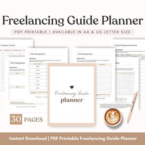 Freelancer Planner Printable, Service Based Business Planner & Tracker, Project Management, Freelance Work Planner, Workbook PDF