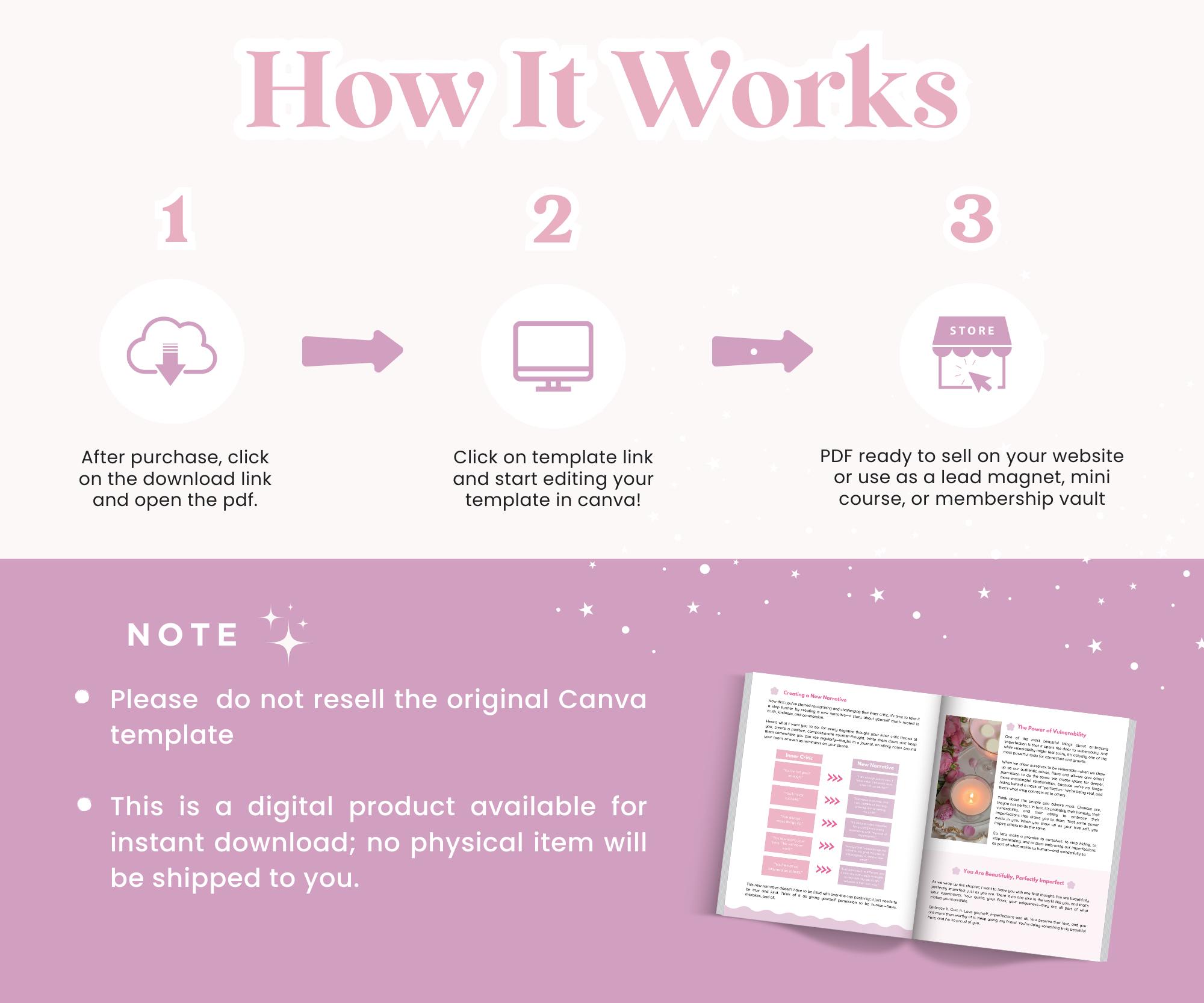 Self Reflection Workbook Canva Template, Guided Journal Personal Growth ...