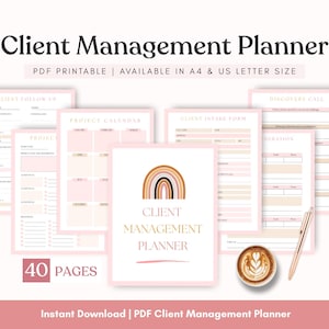 Client Management Business Planner, Client Tracker, Client Management Planner, Client Organizer, Project Management, Printable Planner
