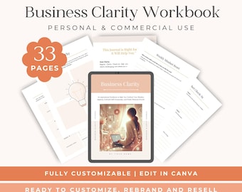 Modèle de journal professionnel clair, Modèles Canvas pour aimants pour plomb, Boîtes à outils de coaching, Cahier d'exercices pour la croissance de l'entreprise, Usage commercial DPP