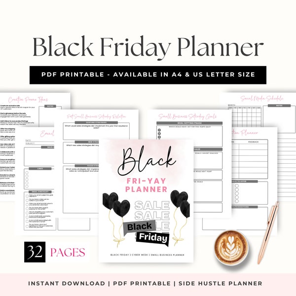 Black Friday Planner, Marketing Campaign, Holiday Sales Planner, Cyber Monday Planner, Holiday Marketing Planner, Sales Marketing