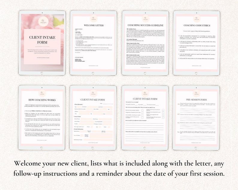 Client Intake Form For Life Coach Coaching Intake Form Etsy UK