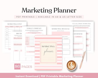 Planificateur marketing pour petites entreprises | Réseaux sociaux, blog, référencement (PDF)