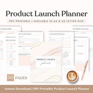 Product Launch Planner, Product Ideas, Launch Timeline, Launch Business Planner, Coaches & Course Creators, PDF Printable, Digital Download