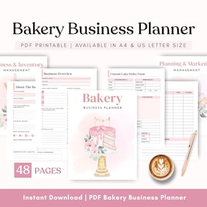 Bakery Business Management Planner, Home Bakery Business, Bakery Order Forms, Baker Inventory Management, Small Business Planner