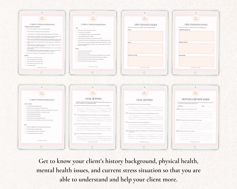 Client Intake Form For Life Coach Coaching Intake Form Etsy UK