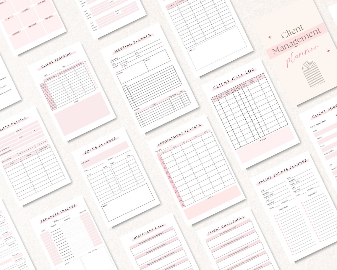Client Management Business Planner Client Tracker Client - Etsy