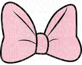 Pink Glitter Mouse Bow, Gold Mouse Bow, Mouse Bow Cut File, Minnie Bow file, Bow Digital Download, Sublimation, T-Shirt, Tumbler