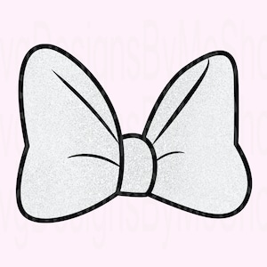 Silver Mouse Bow, Minnie Mouse Bow, Mouse Bow Cut File, Minnie Bow file, Bow Digital Download, Sublimation, T-Shirt, Tumbler, Digital Png