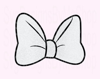 Silver Mouse Bow, Minnie Mouse Bow, Mouse Bow Cut File, Minnie Bow file, Bow Digital Download, Sublimation, T-Shirt, Tumbler, Digital Png