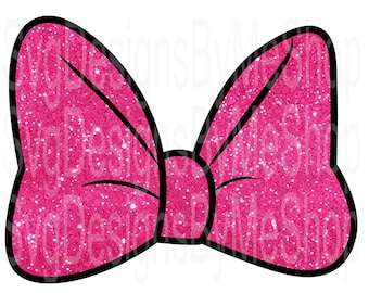 ミニー リボン PNG、ミニー ファン向けデジタル ダウンロード、漫画