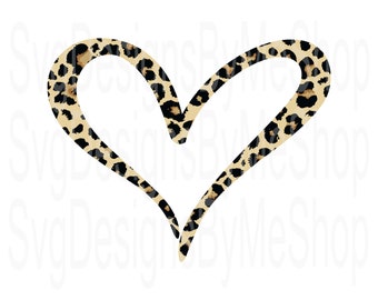 Leopard Heart, Leopard, Leopard file, Leopard Digital Download, Digital File, Sublimation, T-Shirt, Tumbler, Png File,