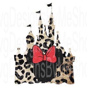 Red Bow, Mouse and Leopard Castle, Mouse Leopard with Bow, Mouse Leopard, Leopard file, Leopard, Sublimation, T-Shirt, Tumbler