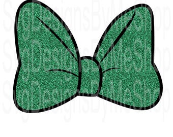 Green Mouse Bow, Gold Mouse Bow, Mouse Bow Cut File, Minnie Bow file, Bow Digital Download, Sublimation, T-Shirt, Tumbler,Glitter Minnie Bow