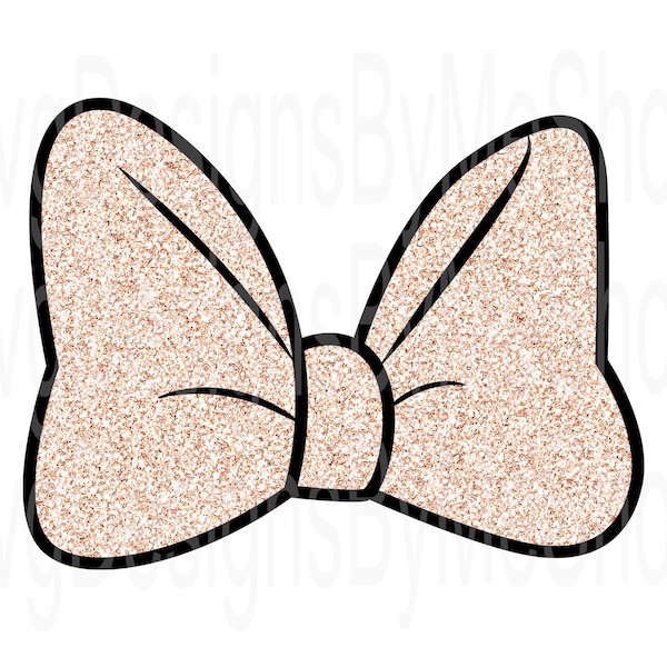 Rose Gold Mouse Bow, Gold Mouse Bow, Mouse Bow Cut File, Minnie Bow file, Bow Digital Download, Sublimation, T-Shirt, Tumbler