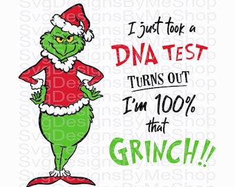 Grumpy Face "I Just Took a DNA Test and Turns Out I am 100% Grumpy" Digital Download Svg