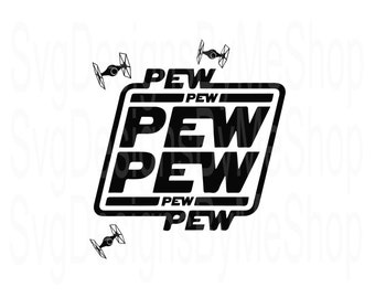 Pew Pew Pew Svg, Space Svg, Force be with you Svg, Mouse Svg, Balloon Svg, Customize Gift Svg, Vinyl Cut File, Digital