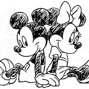 Mouse Sketch, Girl Mouse Sketch, Mouse file, Mouse Vintage Digital Download, Digital File, Sublimation, T-Shirt, Tumbler, Png File