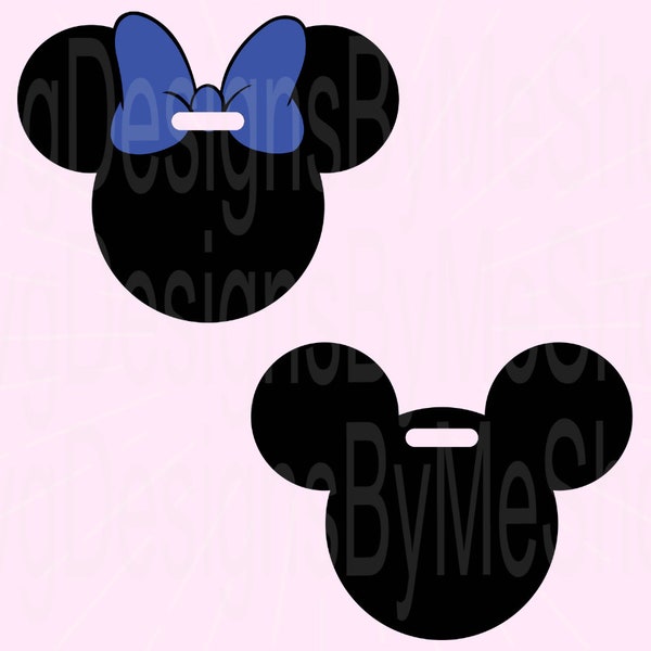 Mickey Luggage Tags, Mouse with Bow, Mouse Luggage Tags, Mickey Digital Download, Digital Download, Sublimation, T-Shirt, Tumbler File, Svg